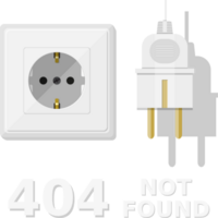 Electrical plug is unplugged into the socket. png