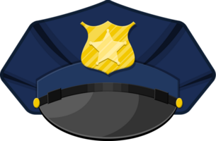 Police peaked cap with gold cockade png