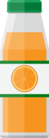 Glass bottle of orange juice png