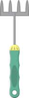 Scoop and hand rake with plastic handle png