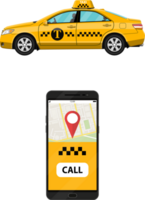 Taxi móvil aplicación concepto png