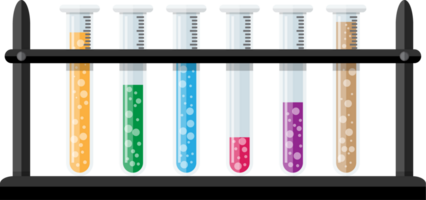 Test lab glass tube in rack png