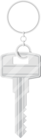 Metal key with ring png