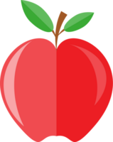 rot Apfel mit Ast und Blätter png