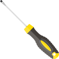 Modern screwdriver with plastic handle png