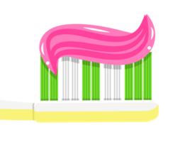 Modern toothbrush with paste png