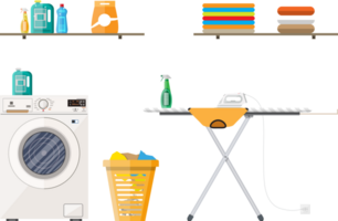 Laundry room with washing machine png