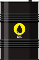 Black metal oil barrel with logo png