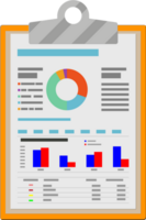 Clipboard with financial reports png