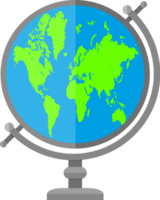 globe avec carte de monde png