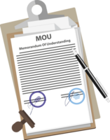 Zustimmung mou Memorandum von Verstehen png