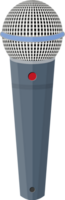 Grey metallic microphone png