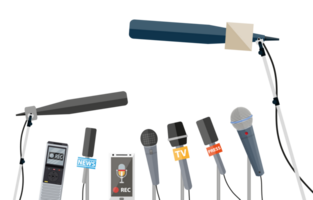 Microphones, tape recorder and smartphone with voice recorder png