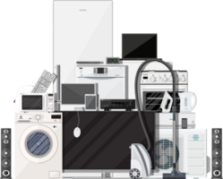 Household appliances and electronic devices png