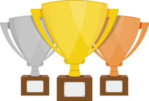 ganador oro, plata y bronce taza png