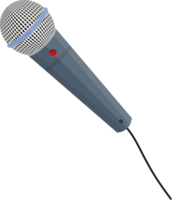 Grey metallic microphone png