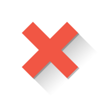 Simple check mark with red cross png