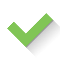 Simple check mark with green tick png