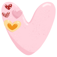 linda mano dibujado alfabeto letra v con corazón de enamorado día concepto png