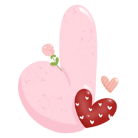 linda mano dibujado alfabeto letra j con corazón de enamorado día concepto png