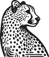 Cheetah Sketch Drawing. vector