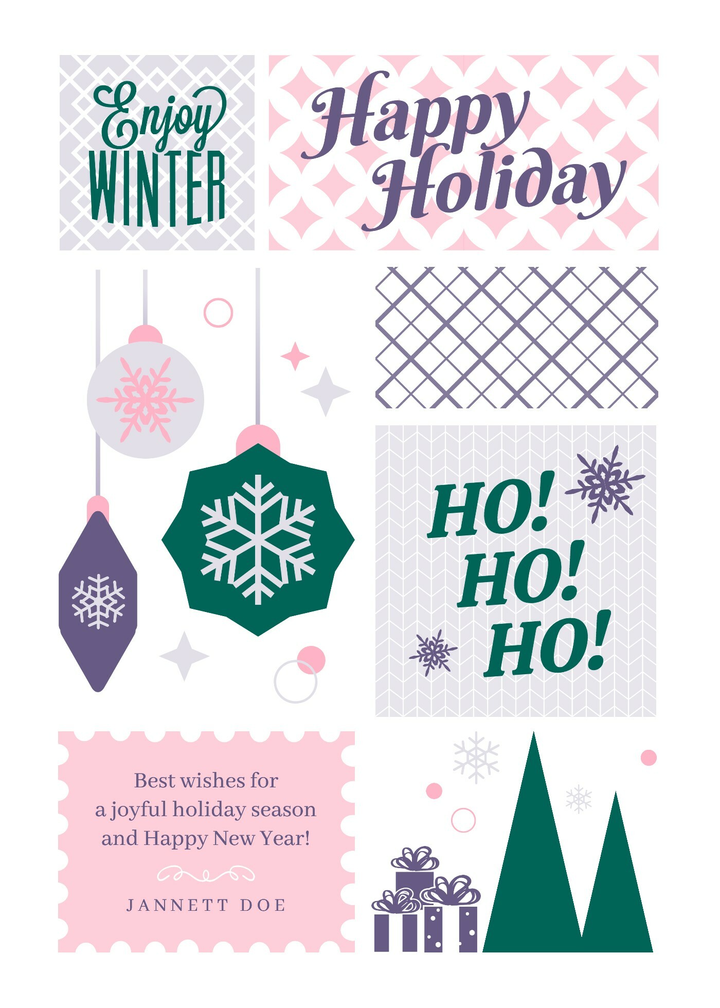 Winter Holidays Theme Greeting Card