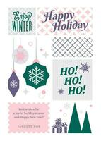 Winter Holidays Theme Greeting Card template