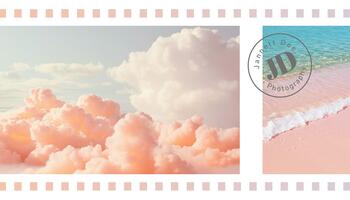 Peach Fuzz Theme Business Card template