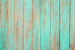 Vintage beach wood background - Old weathered wooden plank painted in turquoise blue pastel color. photo