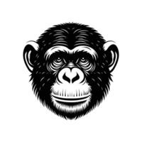 Silhouette of a Chimp in Vector, Artful Graphic Representation vector