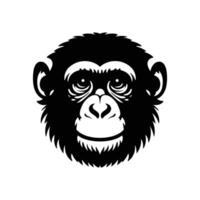 Silhouette of a Chimp in Vector, Artful Graphic Representation vector