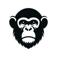 Chimpanzee Silhouette, Artistic Vector Rendering