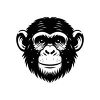 chimpancé silueta, artístico vector representación