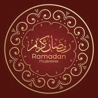 Ramadán martes islámico saludo tarjeta con Arábica caligrafía Ramadán t vector