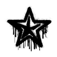 a star drawn with graffiti art on a white background vector