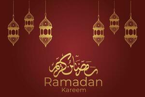 ramadan kareem greeting card with arabic calligraphy ramadan kareem vector