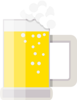 Beer mug with foam png