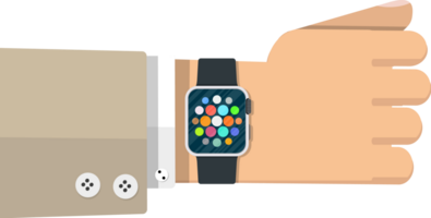 Smart watch on hand png