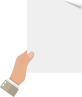 Businessman hand holding empty blank paper png