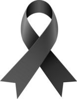 Black awareness ribbon png