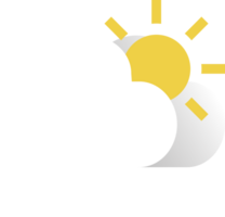 Weather icon in flat style png