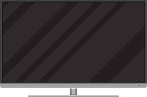 Frontal view of modern widescreen led or lcd tv png