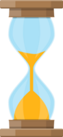 Old style hourglass clocks with sand png