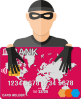 voleur avec crédit carte png
