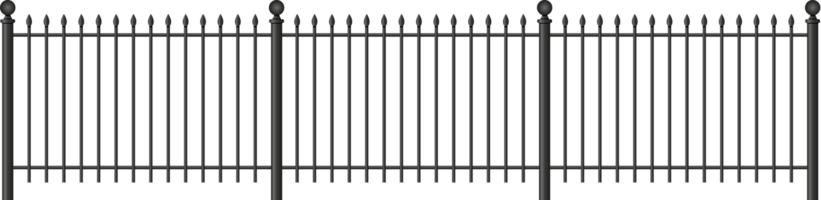 Black forged lattice fence png