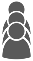 Simple people icon in black and grey colors png