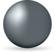 Colorful glossy sphere. Ball with shadow png