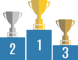 Trophy Cup on prize podium. png