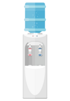 Plastic water cooler with blue full bottle png