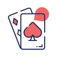 cheque esta hermosamente diseñado icono de jugando tarjetas en de moda estilo vector